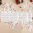 thumbnail image 3 of Wenfanal Toddler Pajama Set Baby Christmas Pajama Set Cartoon Christmas Tree Bow Print Loungewear 2pcs Set Size 3-4Years,Green, 3 of 9