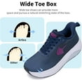 thumbnail image 2 of MAYKX Wide Toe Box Women Walking Shoes Arch Support Plantar Fasciitis Orthotic Sneakers Slip On Running Tennis Shoes, 2 of 6