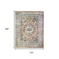thumbnail image 5 of HomeRoots 555350 9 x 13 ft. Rust Oriental Distressed Rectangle Area Rug with Fringe, 5 of 5