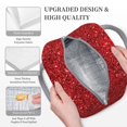 thumbnail image 3 of Easygdp Red Glitter Bolsa de Almuerzo Insulada Grande, Forro de Aluminio, Diseño Espacioso, a Prueba de Fugas, Ideal para Trabajo, Picnics, Viajes y Actividades al Aire Libre, 3 of 6