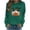 Army Green, variant on Women's Long Sleeve Crew Neck Sweatshirt Halloween Cute Ghost Pumpkin Graphic Relaxed Fit Casual Holiday Pullover Tops