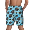 thumbnail image 4 of Uemuo Graduation Hats1 Pattern Mens Swim Trunks Quick Dry Board Shorts with Mesh Lining, Stretch Beach Shorts Quick Dry No-Chafing Board Shorts-X-Large, 4 of 9