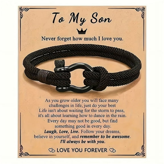 Unique Engraved Love Quote Bracelet For Men - Perfect Gift With Heartfelt Messages, Ideal For Birthdays, Graduations & Holidays