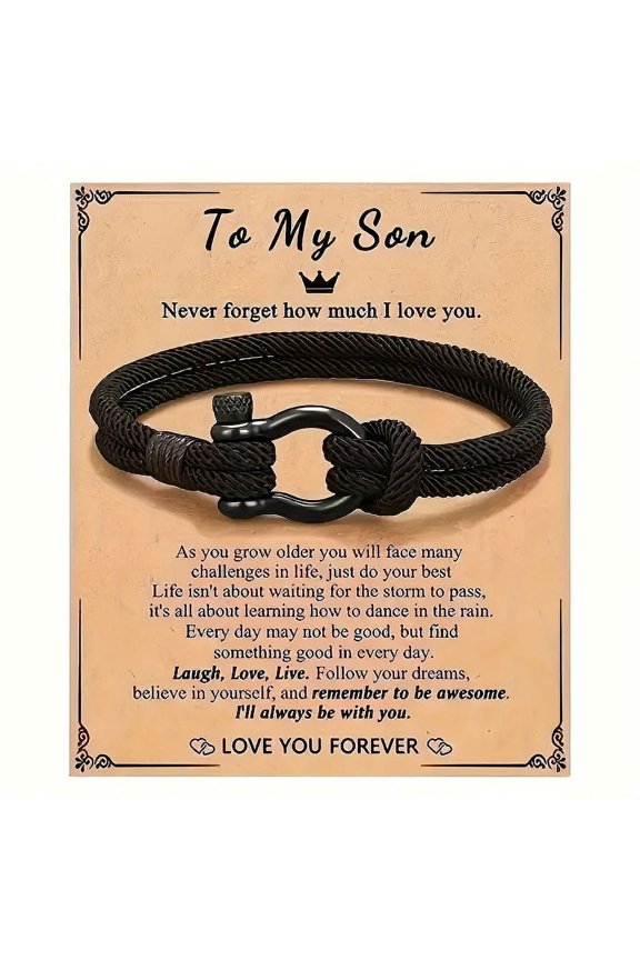 Unique Engraved Love Quote Bracelet For Men - Perfect Gift With Heartfelt Messages, Ideal For Birthdays, Graduations & Holidays