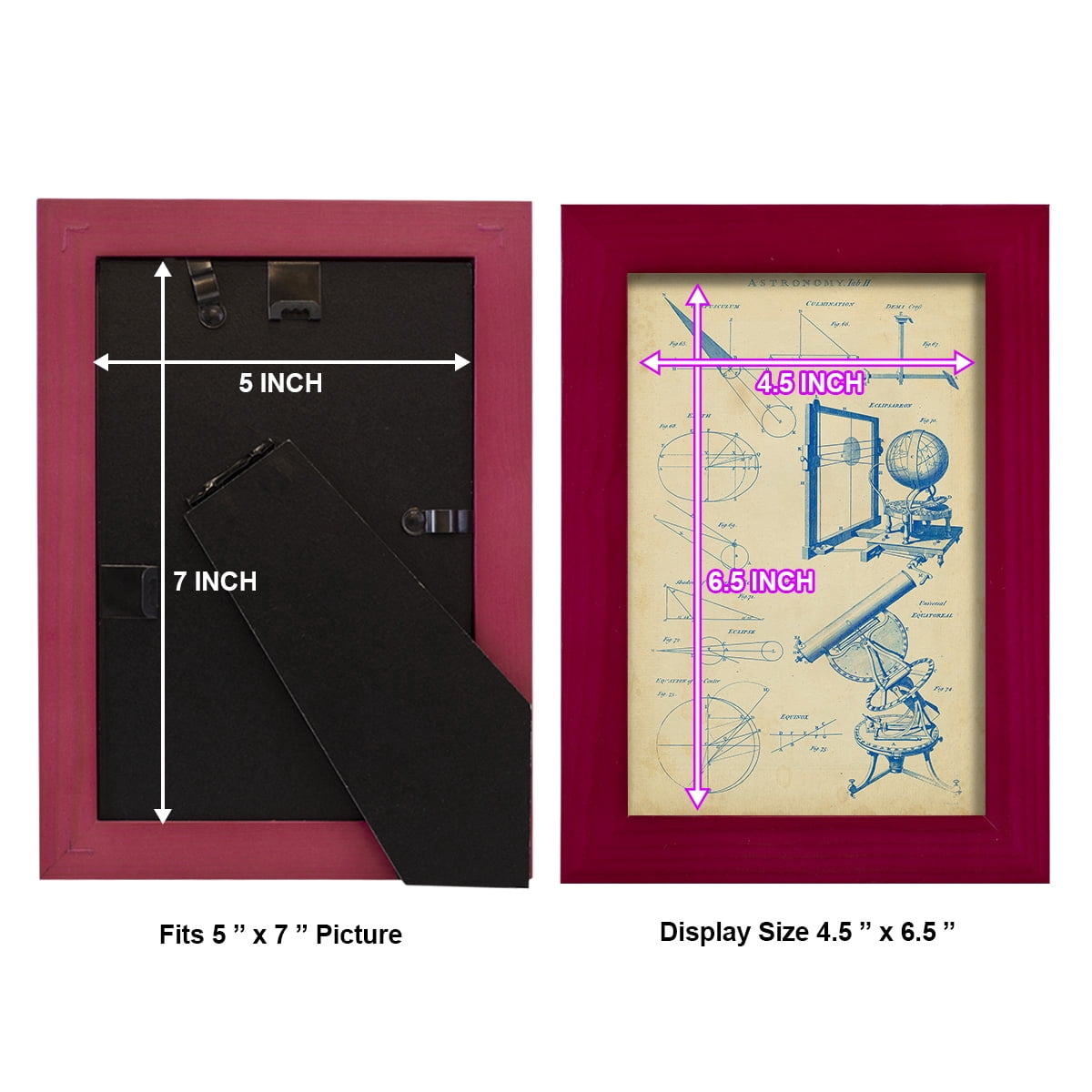 Vintage Astronomy II -Framed Print w/glass-Cherry Red