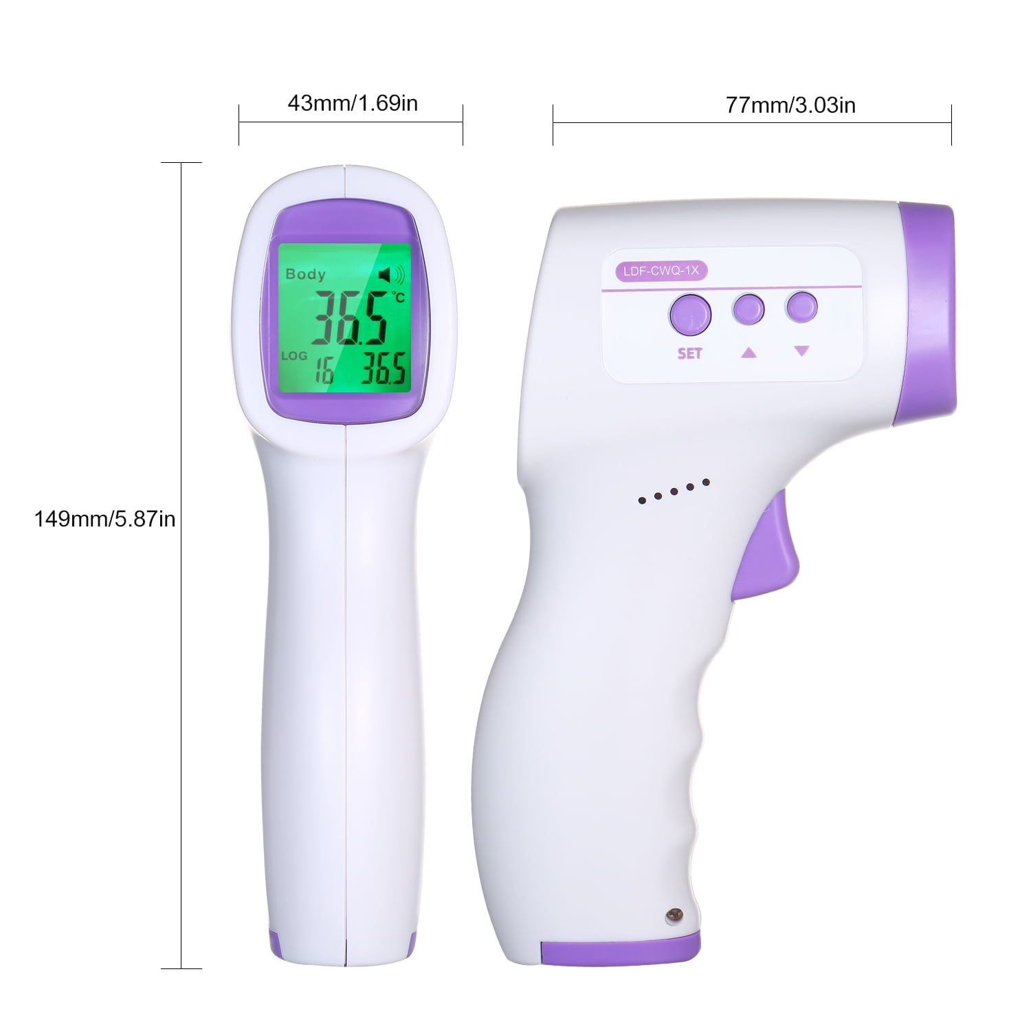 Noncontact Infrared Thermometer High LCD Digital IR Thermometer