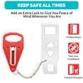 thumbnail image 3 of Portable Door Lock 2Pack Extra Lock for Additional Privacy and Safety in Home,Hotel and Apartment,Prevent Unauthorized Entry,Protect Family Security in Traveling,Home,Bedroom,Hotel,Apartment, 3 of 7