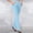 Light Blue women's straight leg trousers a1, variant on Women's Straight Leg High Waisted Trousers with Pockets Solid Basic Casual Office Long Pants Work Trousers Dressy Daily Travel Wear, Light Blue M