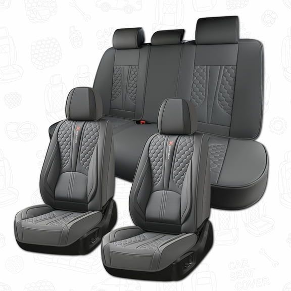 2009 for Toyota Camry Custom Fit Seat Covers Synthetic Leather Spill Protection Precision Fit Daily Comfort Seat Function Compatible