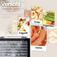 thumbnail image 2 of Maquina Deshidratadora de Alimentos con 12 Bandejas de Acero Inoxidable Control de Temperatura y Temporizador Ideal para Frutas Verduras Carne y Golosinas para Mascotas, 2 of 8