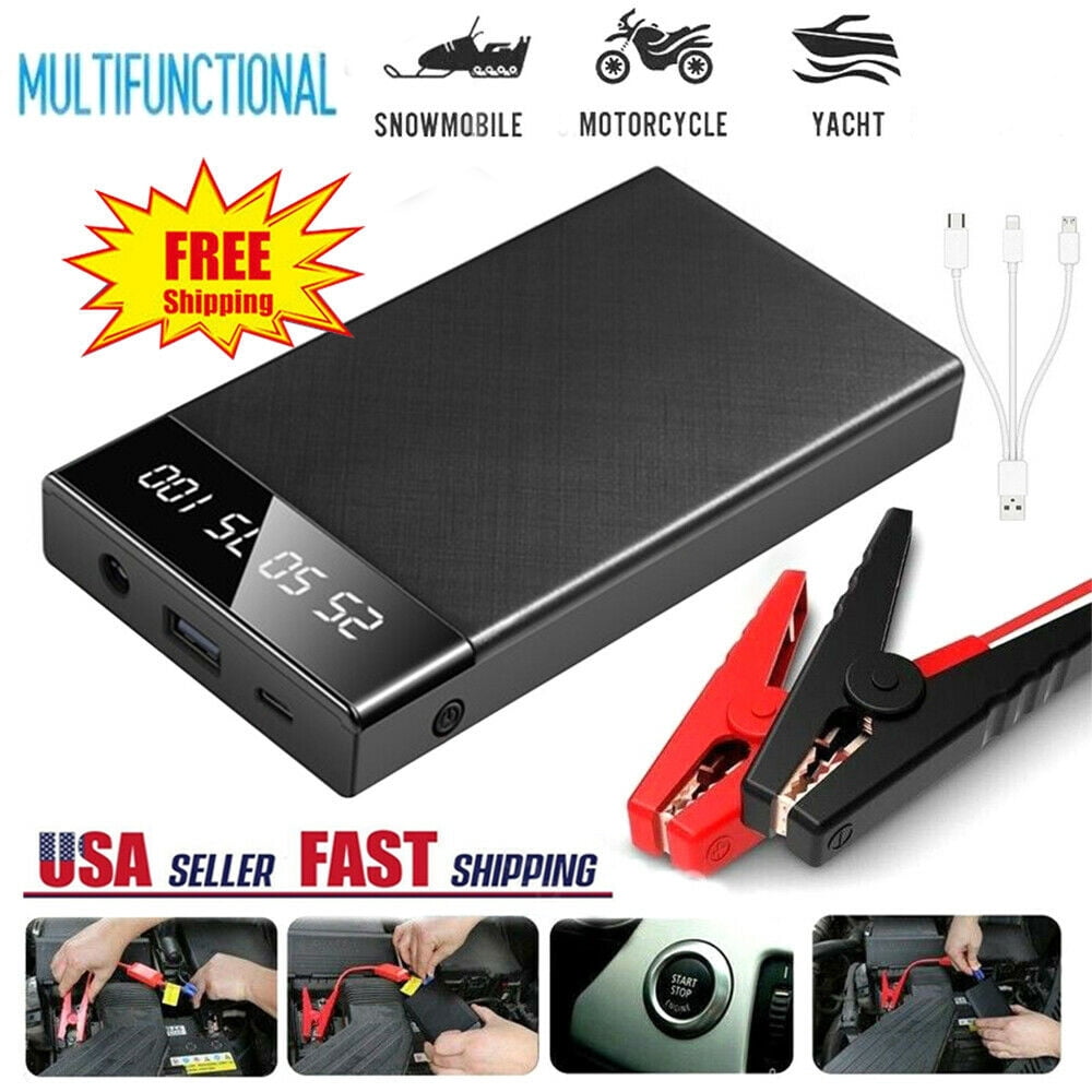 10000mAh Portable Jump Starter Battery Charger Ultrathin Car Emergency Start Power Bank 12V