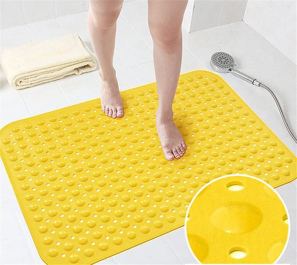 Anti Bacterial Strong Non Slip Bath Shower Rubber Mat Anti Mould Suction Cups 