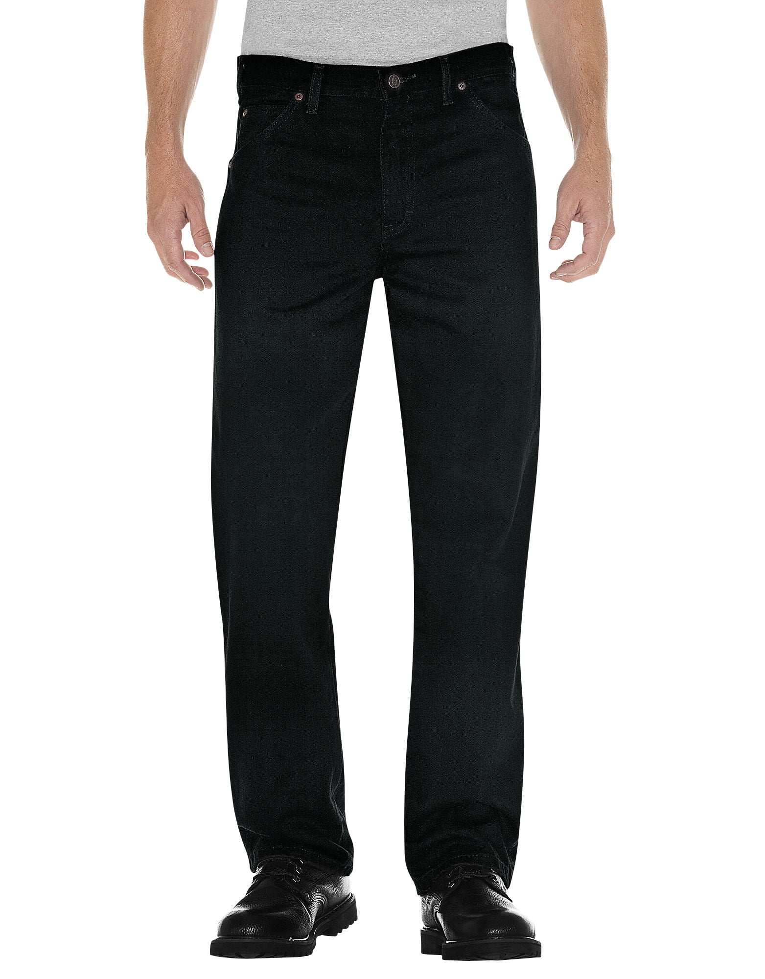 Dickies Mens Regular Straight Fit 5-Pocket Denim Jeans, 42W x 30L ...