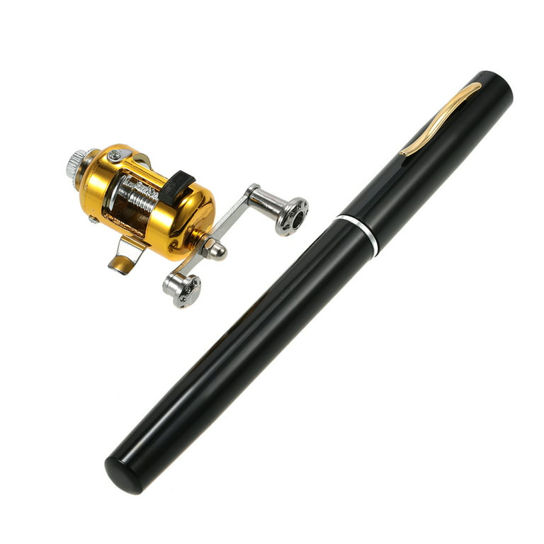 ammoon Lightweight Fishing Rod Reel Combo Kit Set, Portable Pen Fishing  Pole, Blue