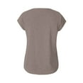 thumbnail image 5 of Womens Tops Casual Fashion Printed V Neck Short Sleeve Pullover T Shirt T Shirts for Women Brown L, 5 of 5