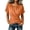 Orange, variant on Women Short Sleeve Top Cross Front Asymmetrical Hem Casual Slim Tunic Trendy Fashion Blouses