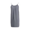 thumbnail image 4 of QUNYINEY Solid Sun Dresses Women Vacation Sleeveless Midi Summer House Dresses Crew Neck Loose Fit Beach Casual Backless Dresses, 4 of 7