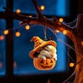 thumbnail image 4 of Hyrbek Halloween Acrylic Hanging Ornament, Animal Pumpkin Decor, Cute Pumpkin Animal Ornament, Fall Autumn Hanging Decoration for Home Window Tree Party, Mini Halloween Decor, #01, 4 of 6