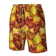 thumbnail image 4 of Logiee Autumn Mosaic Maple Leaves Print Mens Swim Trunks Quick Dry Board Shorts,Breathable Hawaii Beach Shorts Swimwear Bathing Suits-X-Large, 4 of 6