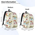 thumbnail image 3 of Honeii Cute Bull Dog Print Canvas College Laptop Backpack, Durable Rucksack Travel Notebook Bag School Backpack Book Bag for Men Women-Medium, 3 of 7