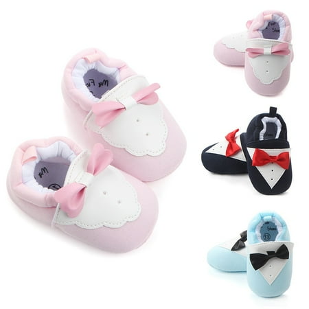 - Kacakid Cute Bow Cotton Newborn Infant Baby Spring Autumn Soft Bottom Shoes First Walkers Boots