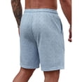thumbnail image 6 of Lounge Sweat Shorts for Men Cable Knit Drawstring Shorts Elastic Waist Casual Short Pants Solid Lightweight Summer Bermuda Shorts Vacation Beach Wear, 6 of 6