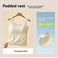 thumbnail image 5 of Hontri Women's Built-In Bra Camisole - Seamless Sleeveless Tank Top with Removable Padding, Comfortable Wirefree Layering Base Shirt (1PC) (White | 3XL), 5 of 9
