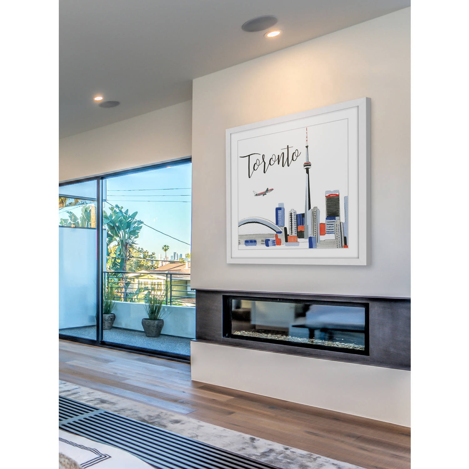 Marmont Hill "Toronto Skyline" By Molly Rosner Framed Painting Art Print, 12.0" x 1.5"