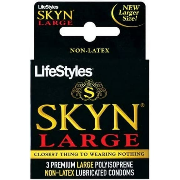 Lifestyles Skyn Non-Latex Lubricated Condoms, Large - 3 ea..