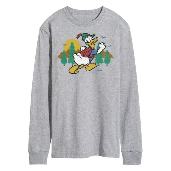 Disney - Mickey & Friends - Donald Duck Happily Going on a Hike - Men's Long Sleeve T-Shirt