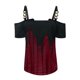 thumbnail image 5 of Pntutb Blusa de manga corta con cuello en V y cremallera suelta con degradado para mujer Pntutb Pntutb-200, 5 of 6