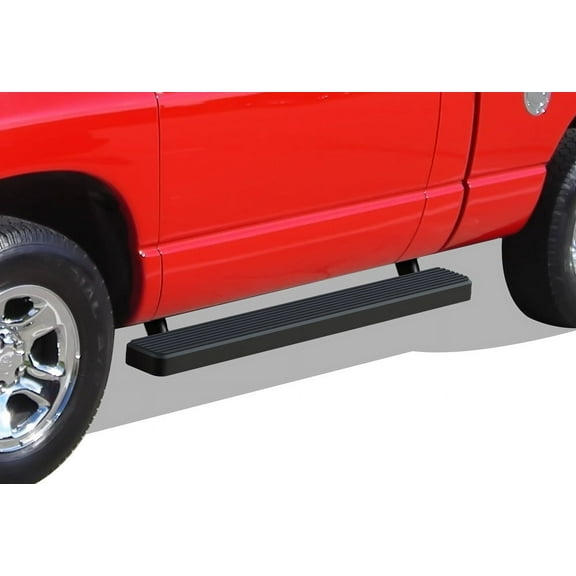 APS Running Boards 5in Black Compatible with Dodge Ram 1500 2002-2008 Regular Cab & Ram 2500 3500 2003-2009 (Exclude Daytona Rumble Bee and SRT-10 Models) Stainless Steel (Nerf Bars Side Steps)