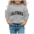 thumbnail image 1 of 2DXuixsh Sweat à Capuche pour Filles, Manches Longues, Imprimé, Gris Taille 150, 1 of 3