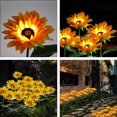 thumbnail image 4 of WORGEOUS 1pc Impermeable Forma de girasol Lámpara Césped Lámpara de energía solar Luz ambiental, 4 of 8