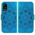 thumbnail image 4 of Asuwish Compatible with Metro TCL Ion X/Ion V/40Z T607DL Wallet Phone Case and Tempered Glass Screen Protector Flip Credit Card Holder Stand Mandala Flower Cell Cover for IonX T430W IonV 2023 Blue, 4 of 8