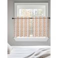 thumbnail image 5 of Orange Gray Botanical Tier Curtains 36 Inch Length,Sheer Curtains for Bedroom Living Room Window Pastoral Spring Summer Leaf Aesthetics Small Half Window Kitchen Curtains & Drapes 27.5"x36" 2 Panels, 5 of 6