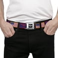 thumbnail image 3 of Top Gun Belt, Seatbelt Buckle Belt, Top Gun Maverick Goose and American Flag Patch Blocks Black, Youth 22 to 32 Inches, 3 of 9