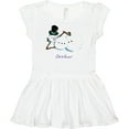 thumbnail image 3 of Inktastic Let it Snow Sassy Snowman in Top Hat Girls Baby Dress, 3 of 5