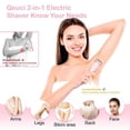 thumbnail image 4 of 2-in-1 Bikini Trimmer for Women, Dual Head Electric Razor Womens Shaver, Rechargeable & IPX7 Waterproof, 4 of 5