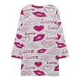 thumbnail image 3 of Love Lips Heart Loose Dress Evening Dress Summer Dresses for Women Luxury Dress Long Sleeved Dress, 3 of 4