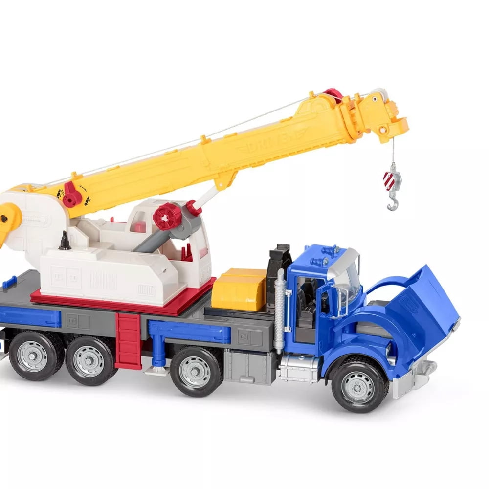 DRIVEN by Battat Jumbo Crane Truck - Large Toy Crane Truck with Movable Parts