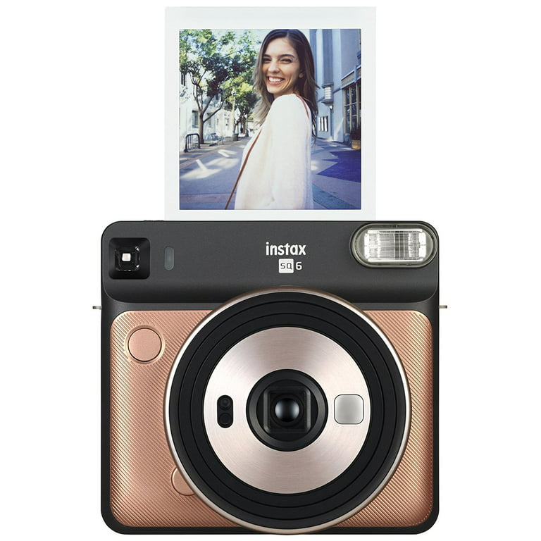 Fujifilm Instax Square Sq6 Instant Film Camera (Blush Gold) Instax Wide  Instant Film 20 Square Sheets Extra Accessories
