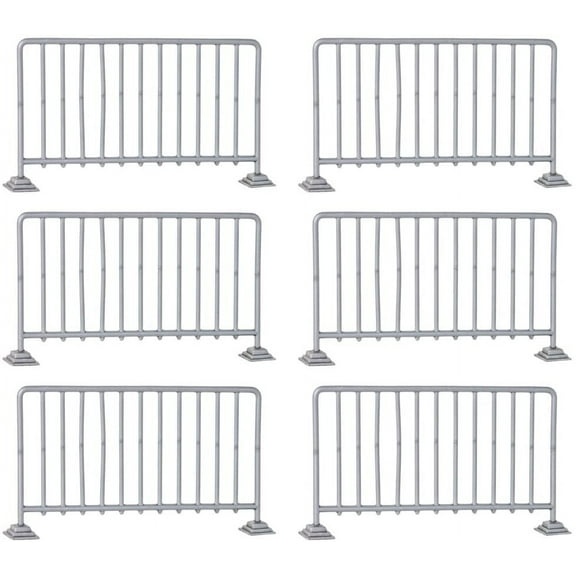 Set of 6 Silver Guardrails for WWE & AEW Wrestling Action Figures