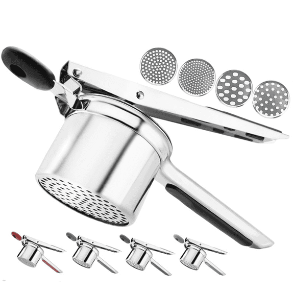 Prichor Large 15oz Potato Ricer – Heavy Duty Stainless Steel Potato Masher – Press and Mash Kitchen Gadget for Perfect Mashed Potatoes – Thickened Upgraded Version