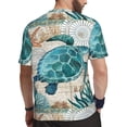 thumbnail image 2 of Wukai Watercolor Sea Turtle Print Men's Short-Sleeved Mesh T-Shirt,Quick-Dry Short Sleeve Workout T-Shirt-5X-Large, 2 of 8