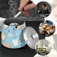 thumbnail image 4 of Yayeee Ashtray with Lid for Cigarette Smokeless Stainless Steel Home Ash Holder, Milk and Cookies, 4 of 7
