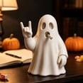 thumbnail image 6 of Halloween Ghost Figurine, Halloween Ghost Plastic Statue, Open-Mouth Tabletop Decoration, Spooky & Cute Ghost Statue for Home, Desk, Party Decor, 6 of 6