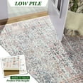 thumbnail image 7 of Wondo Floral Washable Rugs, 5x8 Area Rug for Living Room, Soft Large Boho Bedroom Rug, Botanical Non Slip Ultra Thin Floor Carpet for Dining Room Nursery Office, Light Pink, 7 of 7