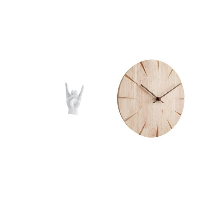 Escultura Creativa Con Gestos De Manos Y Reloj De Pared De Madera Maciza Fusionados Para Una Decoración única En Apartamentos, Dormitorios, Restaurantes Y Oficinas. Un Regalo Perfecto Para