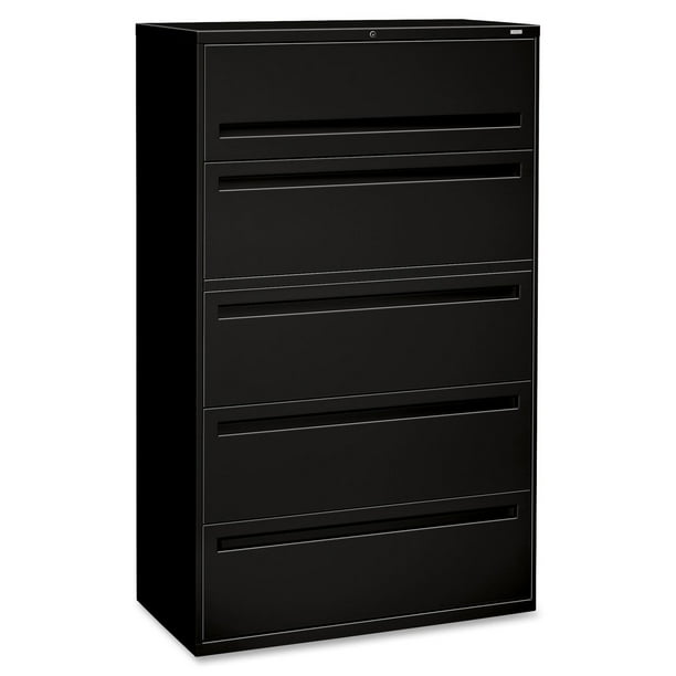 HON 5 Drawers Lateral Lockable Filing Black